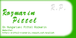 rozmarin pittel business card